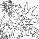 Scenery Drawing Landscape Color Coloring Pages Dinosaur Desert Dinosaurs Natural Kids Forest Nature Scene Children Volcano Cliparts Drawings Clipart Charcoal sketch template