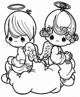 Precious Moments Coloring Pages Baby Girl Getcolorings sketch template