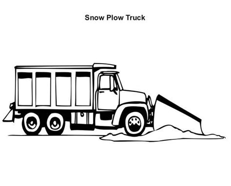 snow plow coloring page