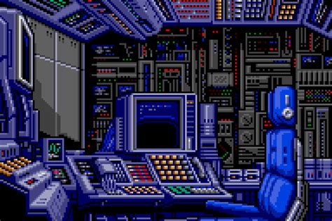 blue  gray digital videogame screenshot digital art pixel art
