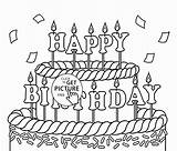 Birthday Coloring Happy Pages Printable Cards Card Print Cake Aunt Color Funny Drawing Adults Kids Big Getcolorings Wuppsy Colori Wishes sketch template