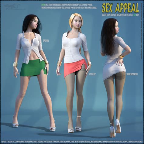Sex Appeal Blouse And Skirt For G8 And V8 3d Figure