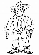 Coloring Cowboy sketch template