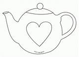 Teapot Tea Colouring sketch template