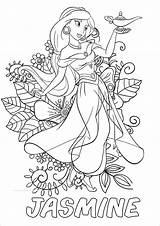 Jasmine Coloring Aladdin Pages Adults Disney Princess Kids Flower Genie Merida Colouring Printable Adult Sheets Coloringbay Beautifull Hello Pdf Choose sketch template