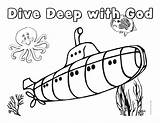 Coloring Vbs Underwater Crafts Pages Sheet Deep Theme Kids Scuba Dive Submerged Sea Sheets Ocean School Color Beach Diver God sketch template