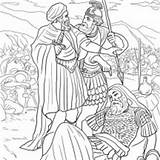 King Saul Coloring Death Netart sketch template