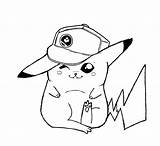 Pikachu Coloring Hat Pages Printable Color Getcolorings sketch template
