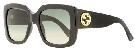 gucci square sunglasses gg0141s 001 black gold 53mm 0141
