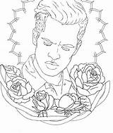 Coloring Panic Urie Brendon Colorings Paramore sketch template