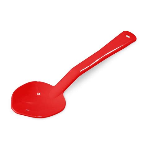 solid red serving spoon