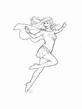 Coloring Pages Supergirl Printable Girl Recommended sketch template