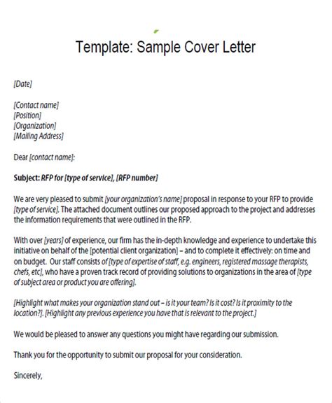 proposal letter format samples   ms word pages