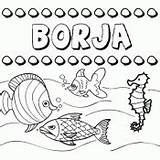 Nombre Borja Colorear Nombres sketch template