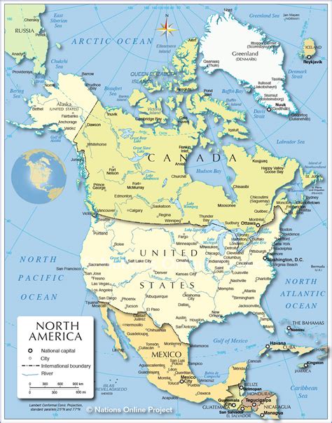 political map  north america  px nations  project
