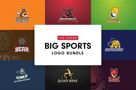 big sports logo bundle logo templates creative market