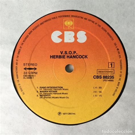 Herbie Hancock – V S O P Europe 1977 Cbs Comprar