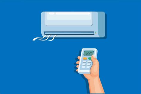 Air Conditioner With Remote Control Electronic Home Illustration