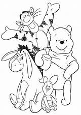 Coloring Pages Pooh Winnie Easy Print Disney Cute Kids Printable Sheets Cartoon Printables Choose Board Adult sketch template