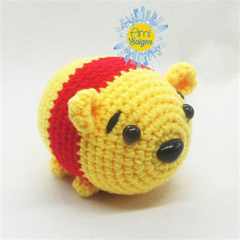 crochet small pooh character tsum tsum amigurumi  ami saigon