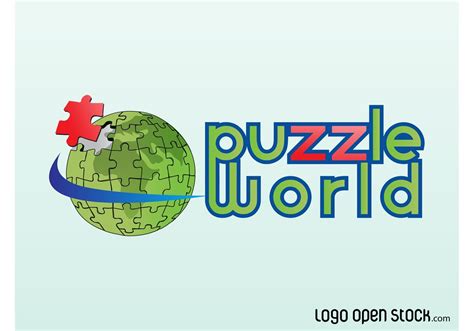 puzzle logo  vector art  vecteezy