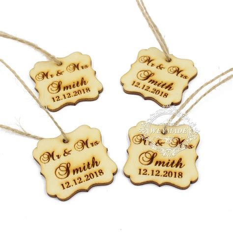 personalized wedding favor tags rustic bridal shower favor tags
