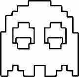 Pacman Pac Colorear Fantasma Pixelado Pixelados Cokitos Maze Ghosts Wonder Mazes Tableros Clipartmag Educativeprintable Charaktere sketch template