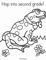 Grade Coloring Pages Second Math Welcome 2nd Graders Hop 6th Into Color Printable Colouring Frog 5th Christmas Print Kids Sock sketch template