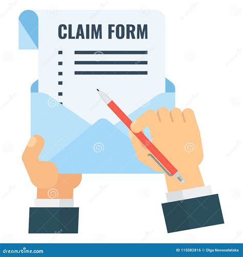 claim form blank stock vector illustration  delivery