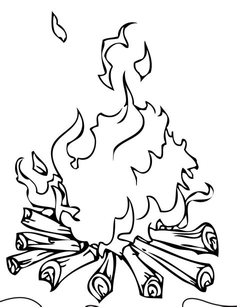campfire coloring page  getdrawings