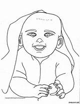 Newborn Birth Baby Coloring sketch template