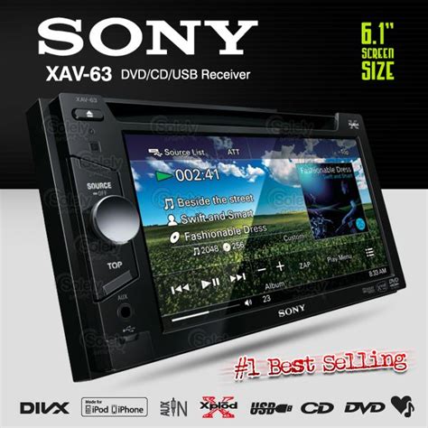 sony xav  double din  touch screen car dvd cd sb player headunit stereo ebay