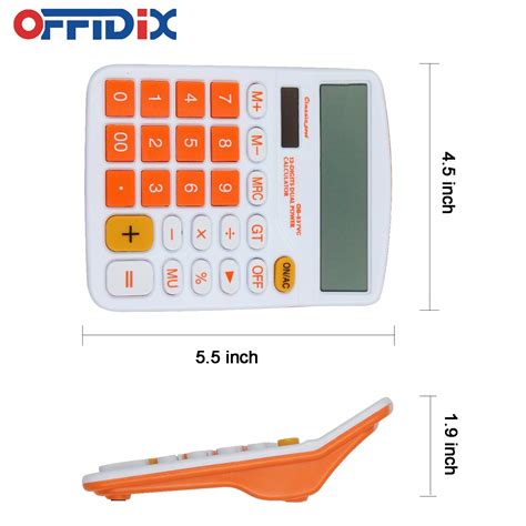 dual power electronic calculator sky blue offidix desktop calculator
