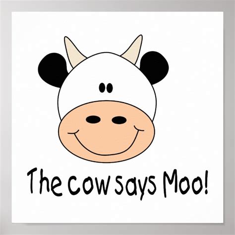Cow Says Moo Poster