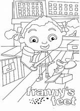 Feet Coloring Franny Pages Frannys Kids Print Book Color Coloriage sketch template