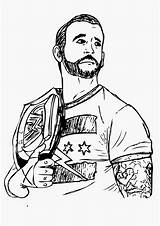Coloring Punk Cm Wwe Pages Popular sketch template