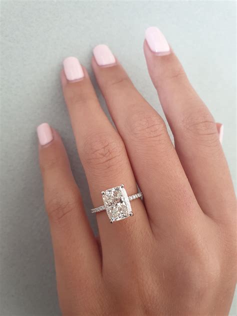 radiant cut engagement rings  carat kinnardroegner