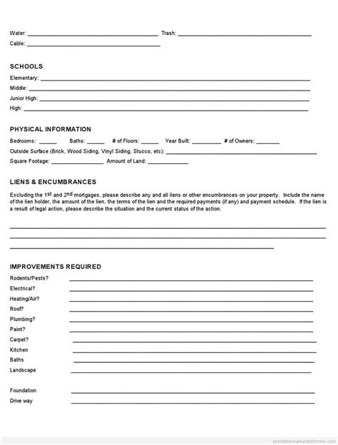 property fact sheet form printable real estate forms real