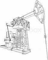Pump Jack Drawing Oil Getdrawings sketch template