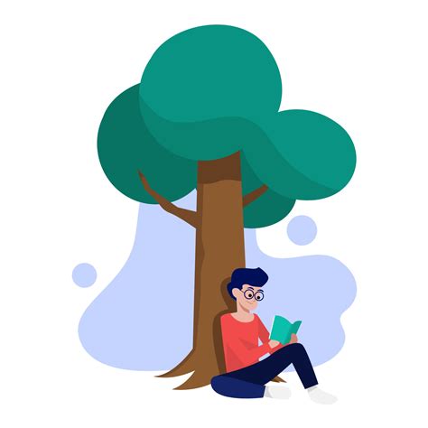 sitting  tree vector art icons  graphics