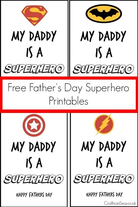 fathers day superhero printables diy fathers day cards father
