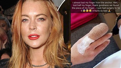 Lindsay Lohan Loses Part Of Her Finger In Boating Accident