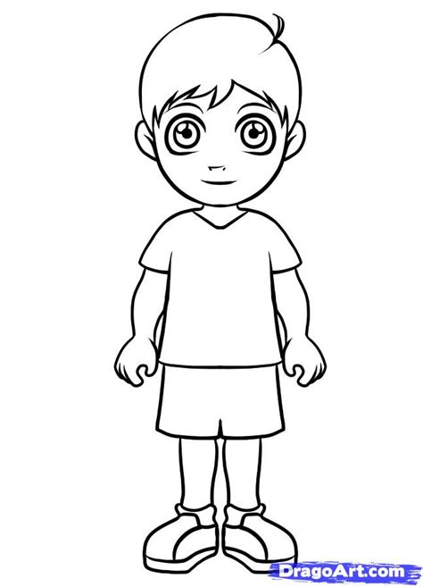 boy outline drawing  paintingvalleycom explore collection  boy