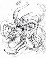 Kraken Lagrange Pieuvre Sketches Attacking sketch template