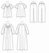 Sewing Nightgown Patterns Kwik sketch template
