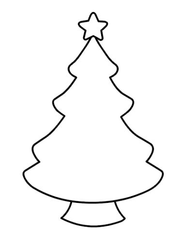 christmas tree template  printable coloring page
