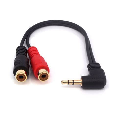 degree  angle mm  trs stereo male  dual female rca cable adapter ebay