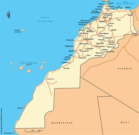 carte du maroc voyage carte plan