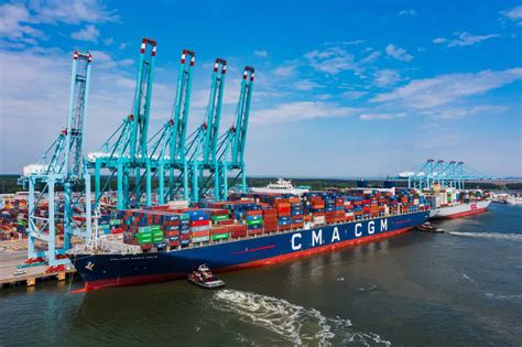 port  va hosts east coasts largest  container ship chesapeake bay magazine