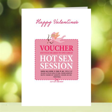 Hot Sex Session Voucher Valentine S Day Card By Loveday Designs